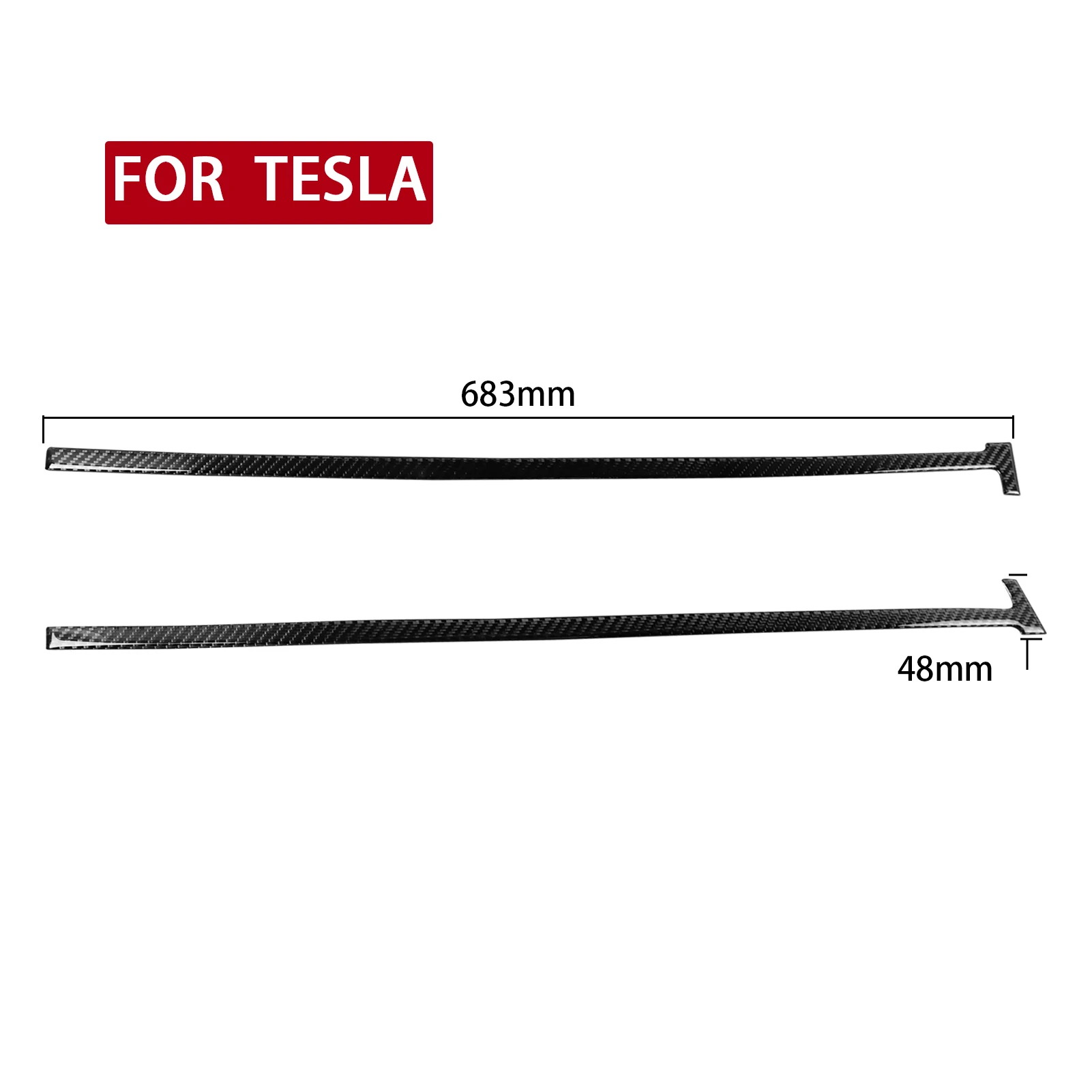 For Tesla Model Y 2020 2021 2022 2023 2024 Carbon Fiber Central Control Automotive Interior Decoration Accessories Trim Stickers