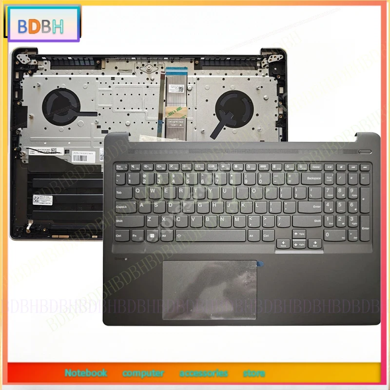 New For IdeaPad 5 Pro 16 ACH6 IHU6 2021 US Backlit Keyboard With touchpad Palmrest Upper Case Cover