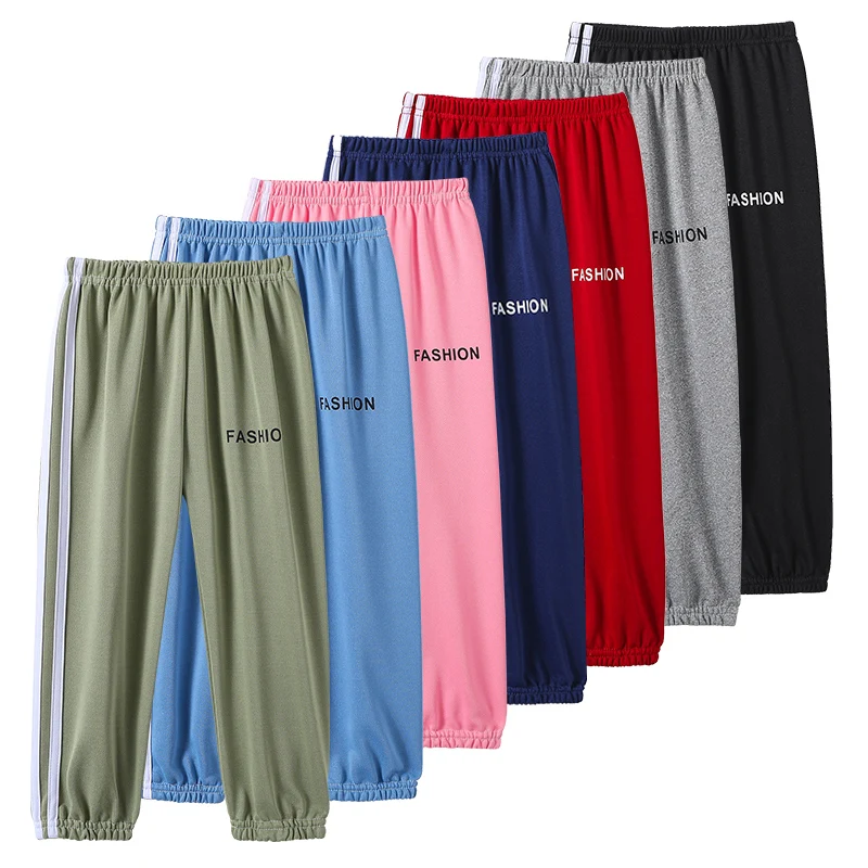 1/3/6pcs Summer And Autumn Multi Color Fashionable And Personalized Children's Casual Sweatpants For Boys And Girls Sports Pants