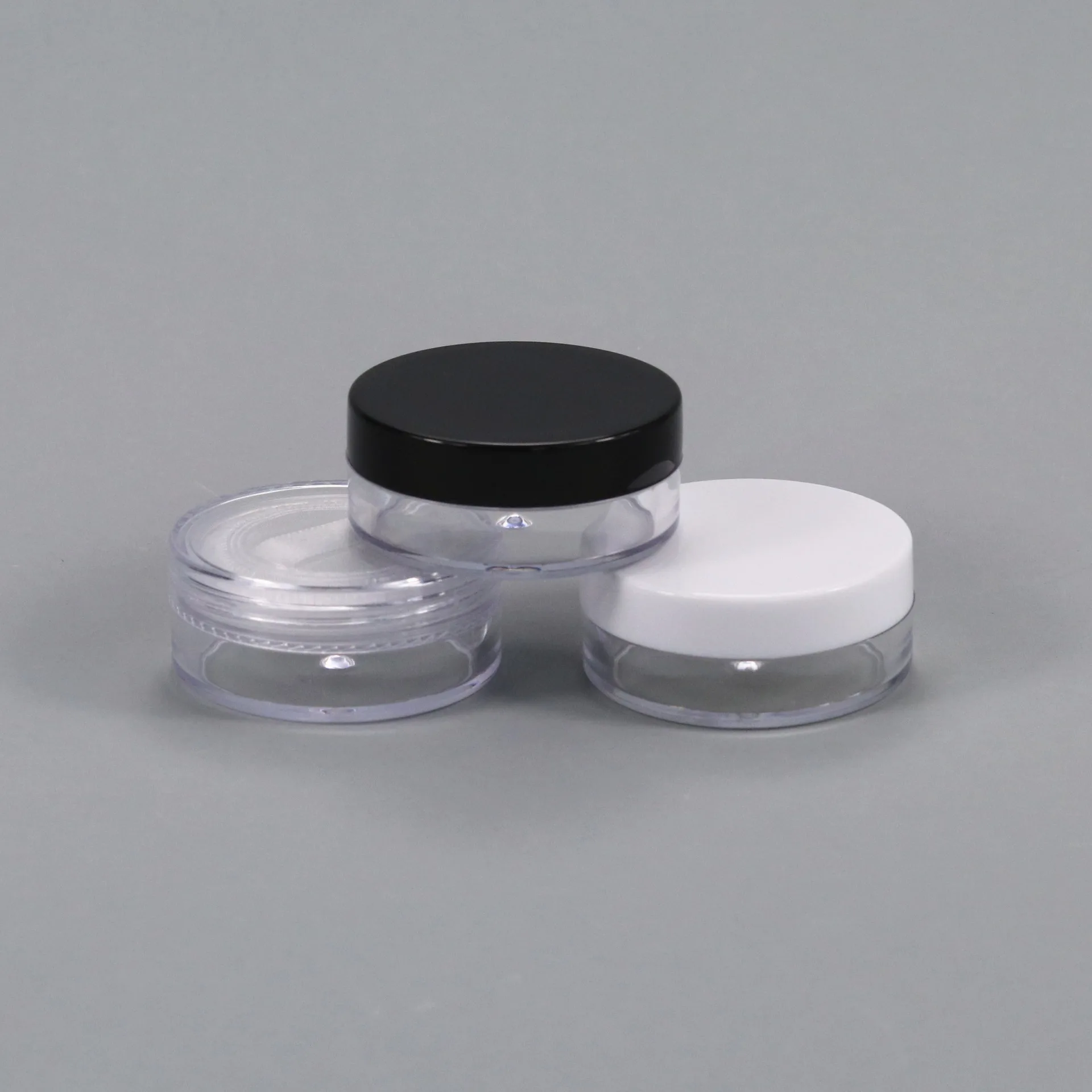 

5G plastic jar pot tin case sifter eye shadow loose powder baby rash powder puff blusher case make up cosmetic packing