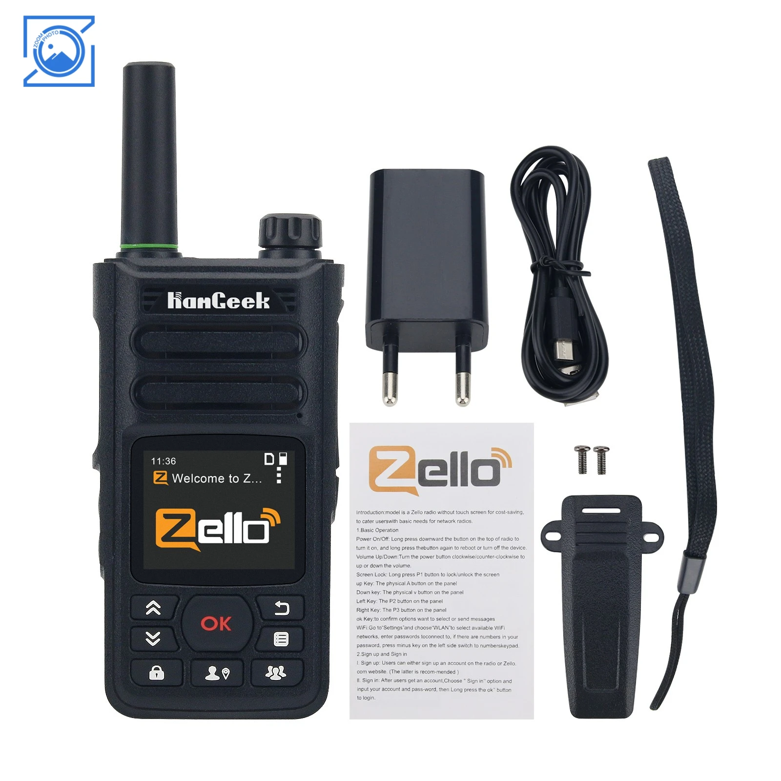 

HamGeek KSW-ZL18 Zello 5W 4G Радио POC Радио Сетевое Радио Walkie Talkie Поддержка позиционирования GPS