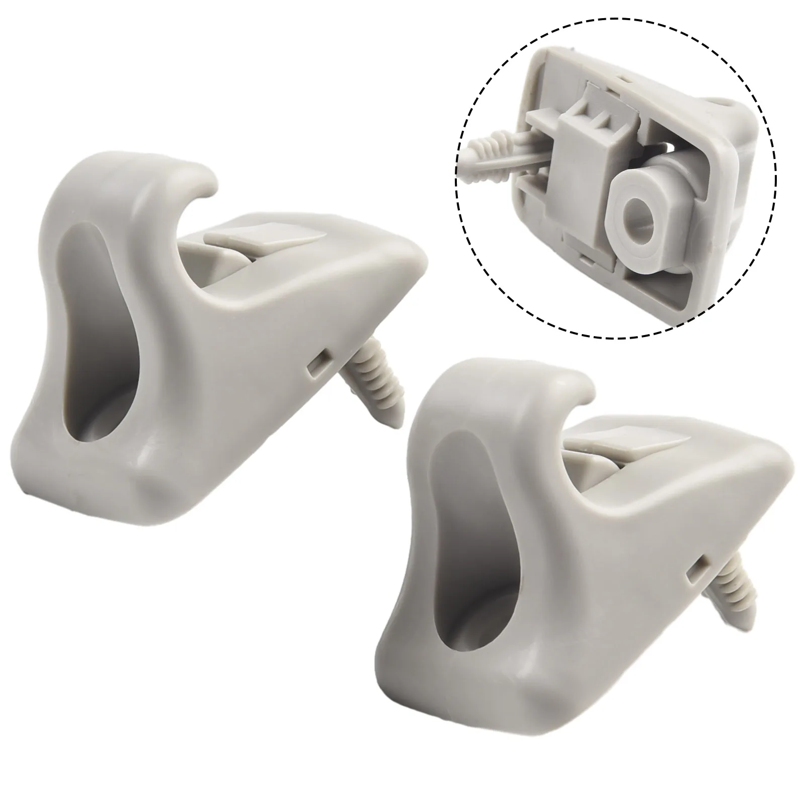 Retainer Fastener Sun Visor Clip Grey Parts Replacement Support Vehicle 2pcs 85235C9000 Accessories Front Roof