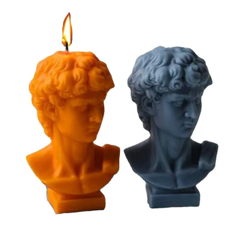 3D David Statue Silicone Candle Mold DIY European and American Art Figure Plaster Epoxy Resin Making Tool Home Decoration Crafts