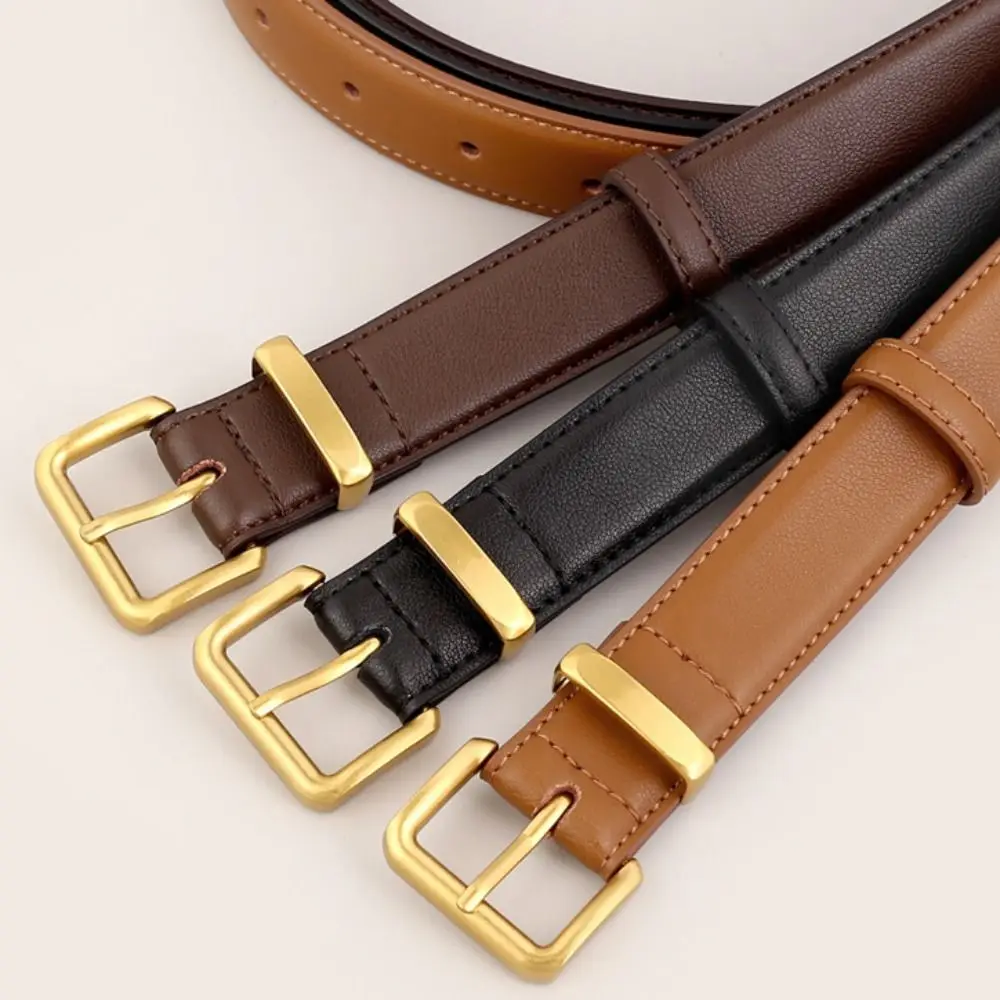 カジュアルファッションレザーベルト調節可能な無地女性ベルト薄型多用途ウエストバンドベルトコート