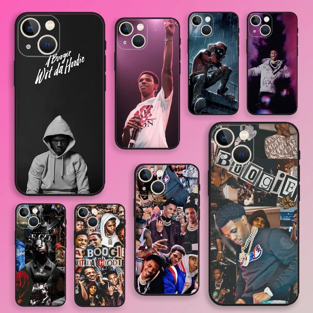 A Boogie wit da Hoodie Rapper Phone Case For iPhone 16,15,14,13,12,11,Plus,Pro Max,XS,X,XR,SE,Mini,8,7 Soft Silicone Black Cover