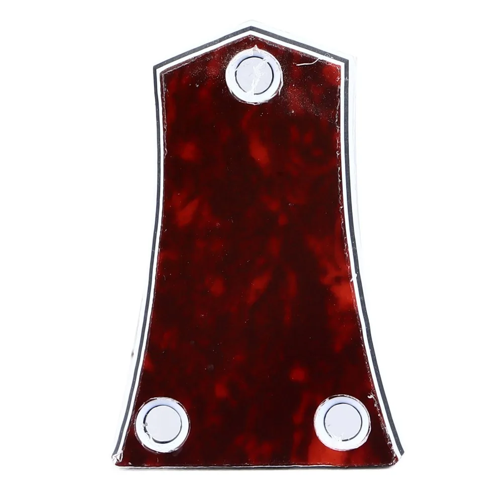 2PCS Polymer Material Truss Rod Cover 3 Hole Design Turtle Case Pattern Musical Instrument Accessories Red Turtle Case Color