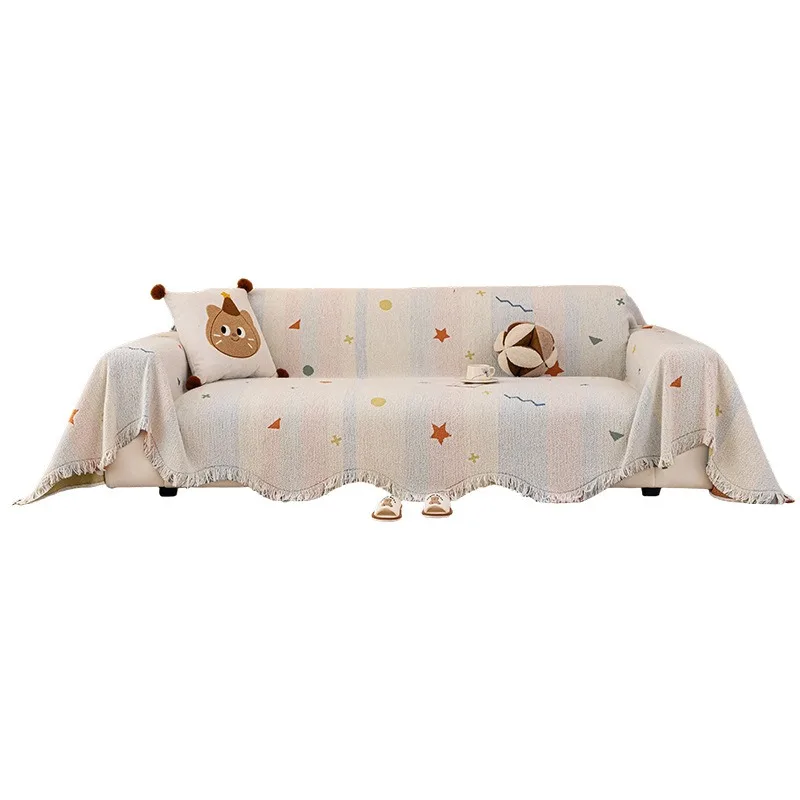 

Plush Velvet Winter Sofa Cover Full Coverage Cat-Proof & Dust-Resistant – Couch Throw Blanket Set
