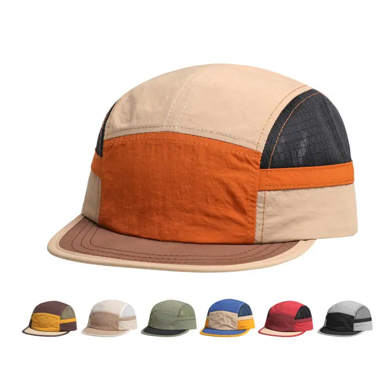 

5 Panel Cap for Men Women, Quick Dry Nylon Mesh Material, Perfect for Running, Camping, Outdoor Sports,Daily Casual Fashion Wear