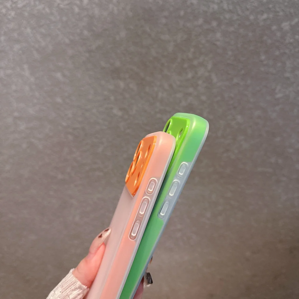 2 في 1 لون الحلوى تغيير جراب هاتف على الفور آيفون الهواء 16 15 14 13 17 برو ماكس متجمد للصدمات إطار كامل غطاء وقائي #5