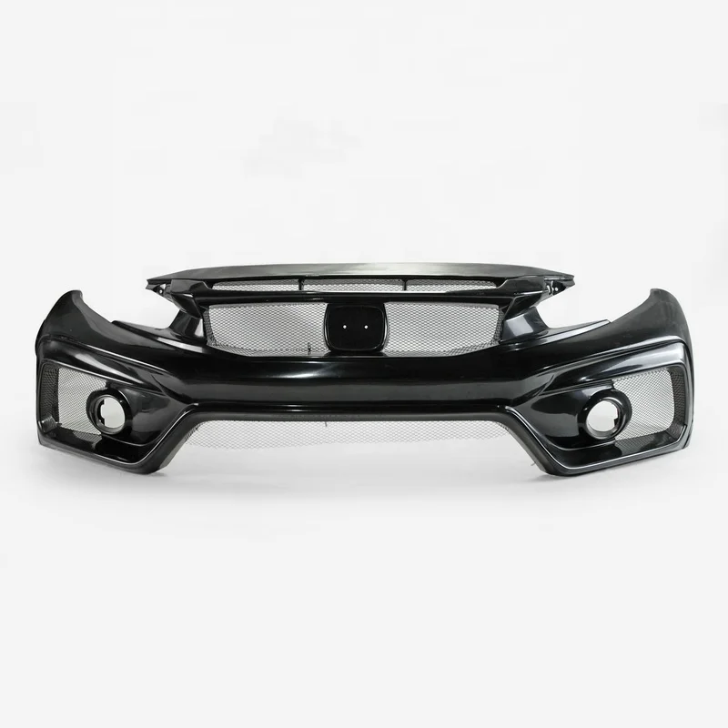 For Honda  Civic Type R FK8 VRSAR2 Style Front bumper with Carbon Front lip with canad