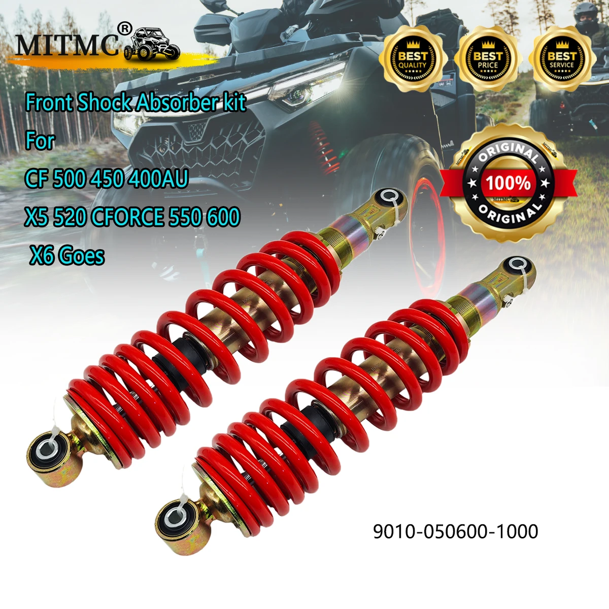 

MITMC Shock Absorber kit For CF500 450 400AU X5 520 CFORCE 550 600 X6 Goes ATV 9010-050600-1000 9010-060600-1000