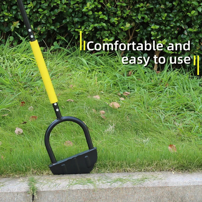 1Pc Manual Trimming Shovel, Length 46 Inches, 8.7 in Width, T-Shaped Handle, Effortless, Sawtooth Design, Efficient Trimming, Lawn Trimming Tool, Step Trimming Shovel