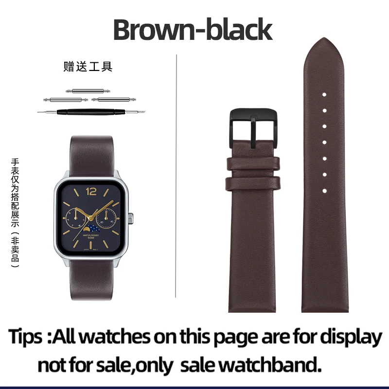 Leather Watch Strap For Casio MTP-M300D MTP-M305D/L Watchband 20mm