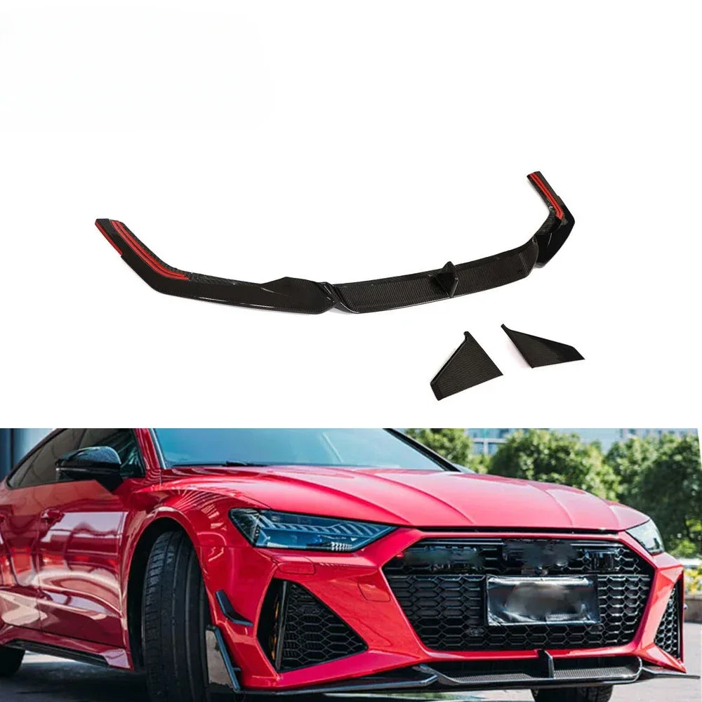 

A7 RS7 Prepreg Dry Carbon Fiber Front Bumper Spoiler Wing for Audi RS7 Sportback Hatchback 4-Door 2020-2024