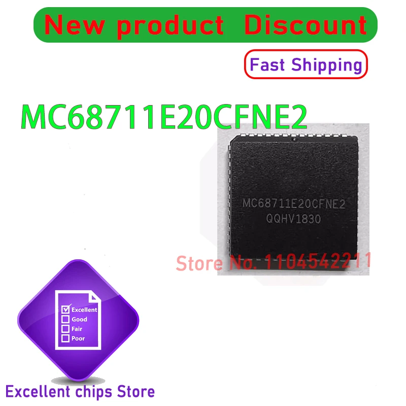 New Original MC68711E20CFNE2 MC68711E20 PLCC-52 In Stock  1~2pcs/lot