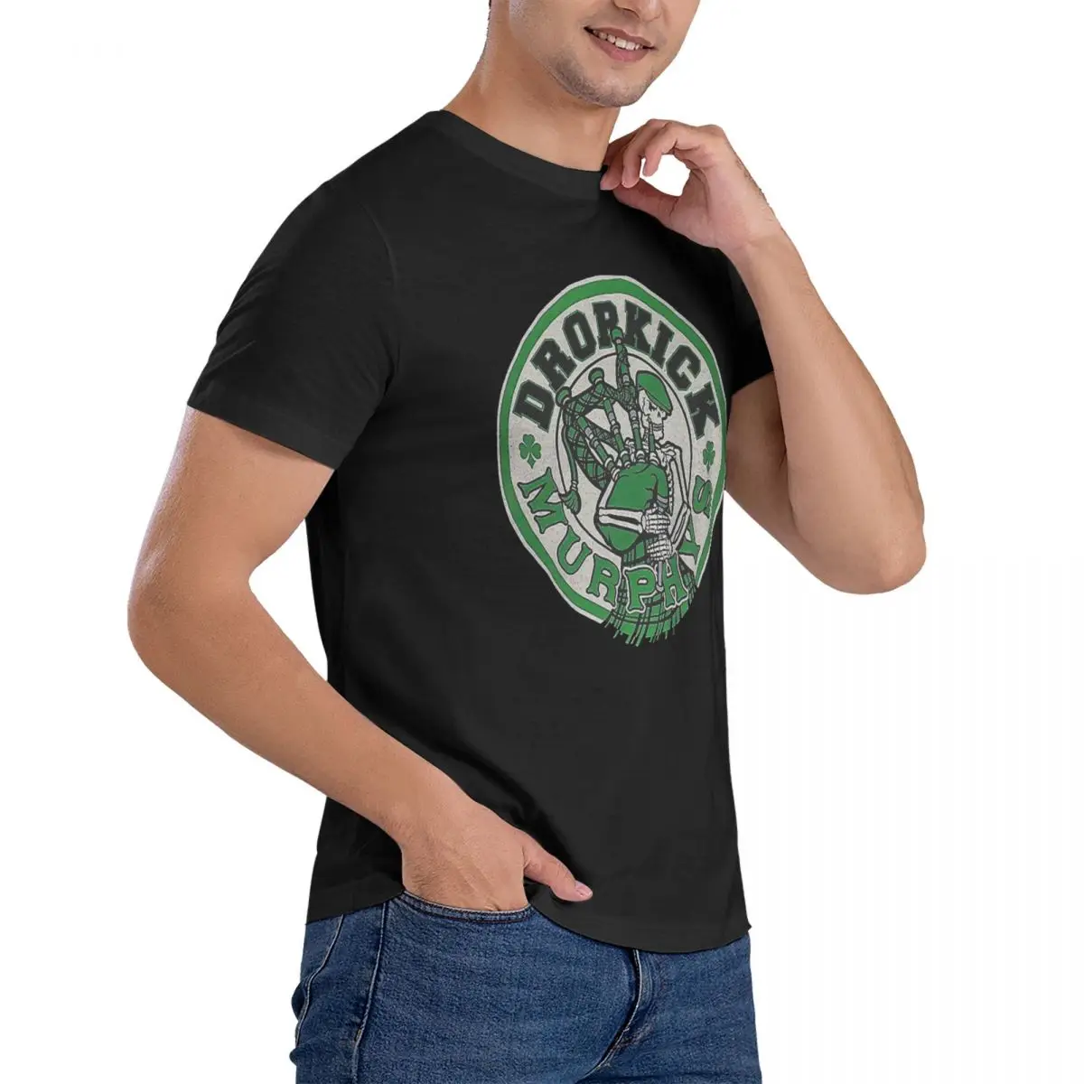 Band Rock T Shirts for Men Pure Cotton Casual T-Shirt O Neck Dropkick Murphys Tee Shirt Short Sleeve Clothes Classic