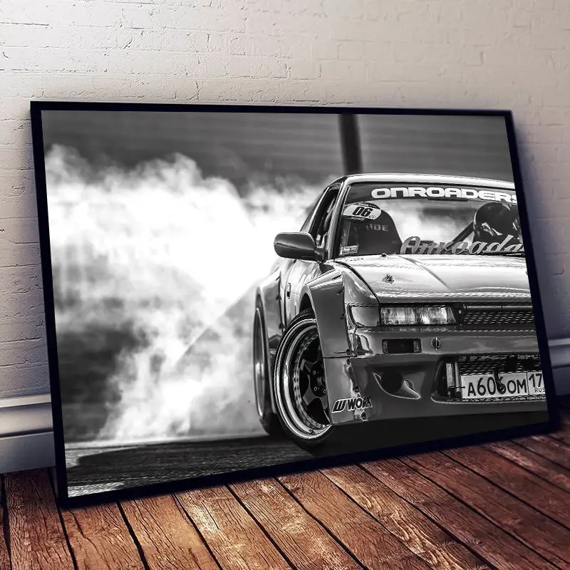Racing S13 Rocket Bunny Wall Art Posters And Prints Supercar Competition Canvas Painting For Living Room Birthday Gift Unframed