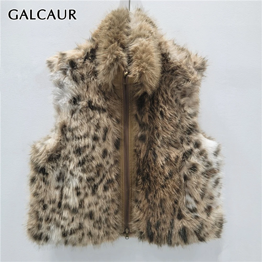 

GALCAUR хит цвета сращенная молния дизайн куртка женская водолазка без рукавов свободные элитные женские куртки осенний стиль мода