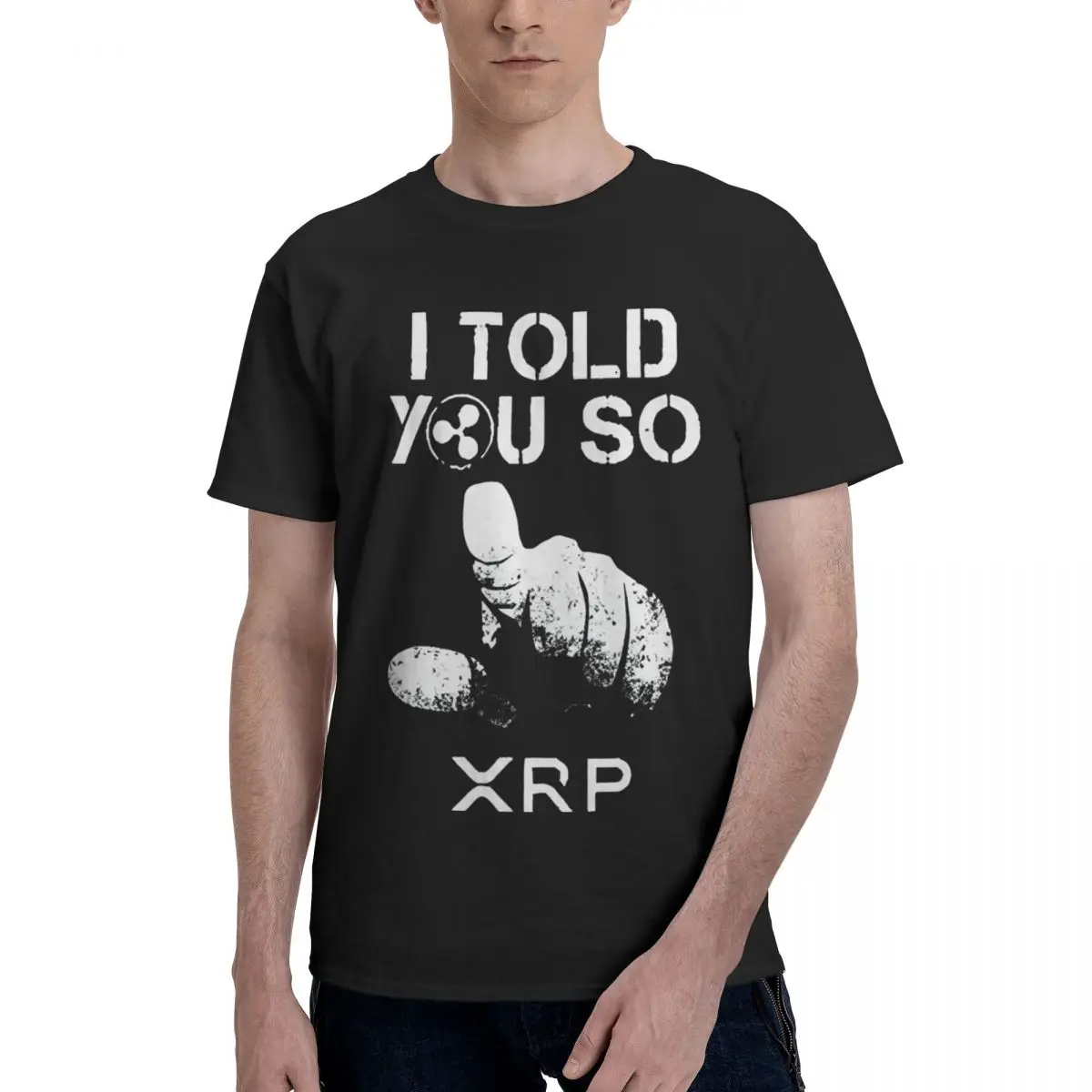 

I TOLD YOU SO XRP 100% Cotton Casual Breathable Confortable Shirt Mens Designer Clothes Tshirts Men