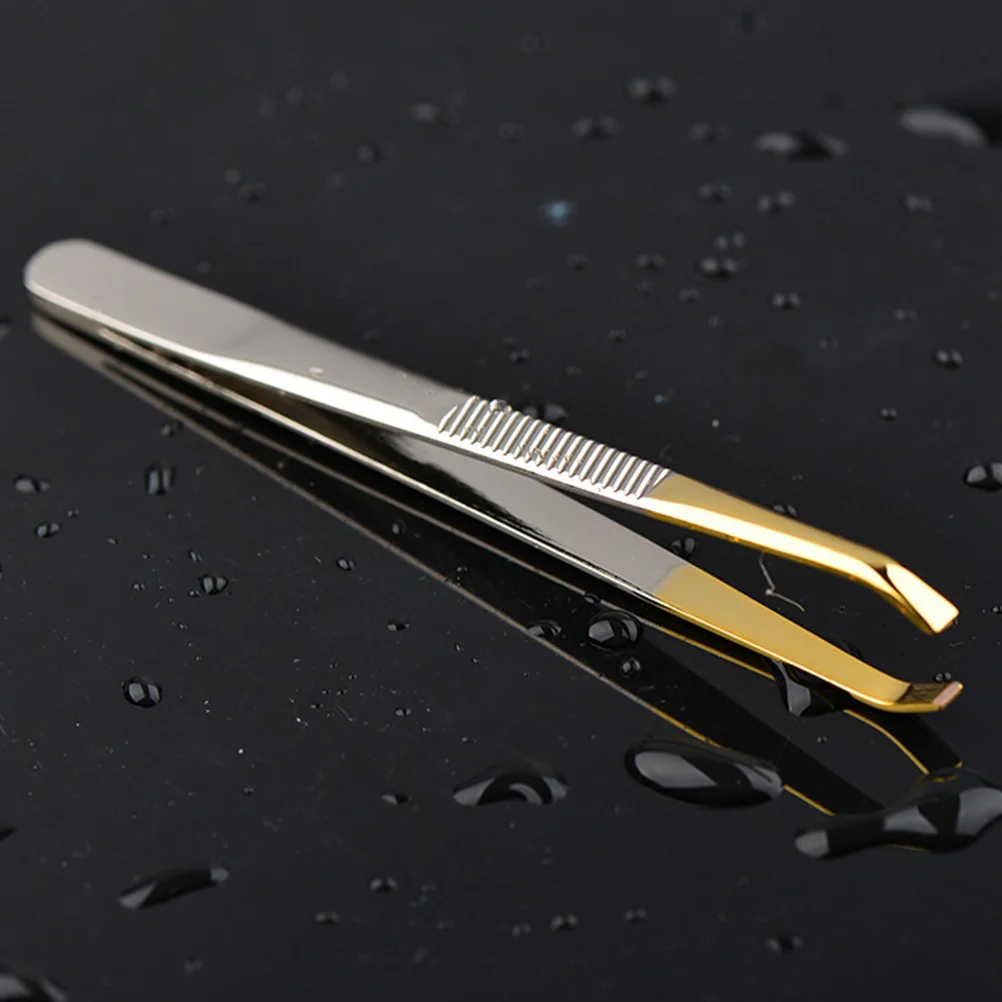 스테인리스 스틸 속눈썹 핀셋 전문 메이크업 도구 눈썹 정리 및 눈썹 클립 얼굴 털 제거용