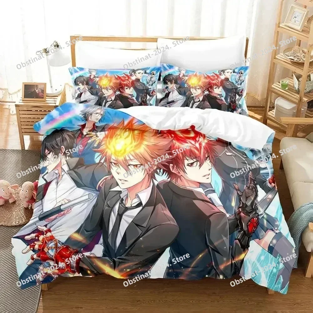 2025 Top Anime HITMAN REBORN Bedding Set Printed Bed Set Duvet Cover Sheet Pillowcase Bed Full Quilt Cover Soft Queen King Size