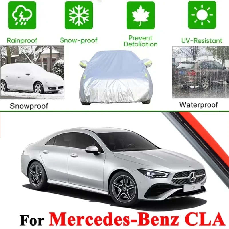 

For Mercedes Benz CLA CLA35 CLA45 AMG 2019-2025 Full Car Covers Outdoor Sun Anti UV Rain Snow Dust Protection Oxford Cloth Acces