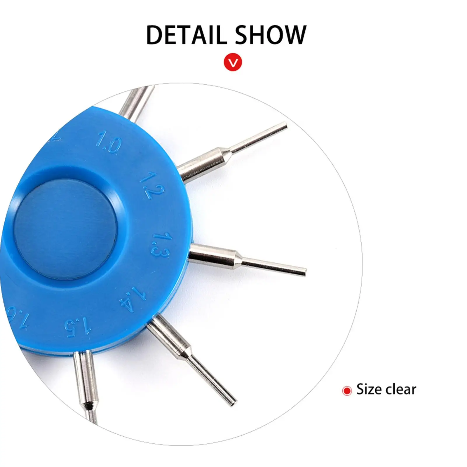 Durable Plastic Glasses Hole Gauge 0.01mm Pin Measuring Tool for Running Glasses and Eyewear Repair