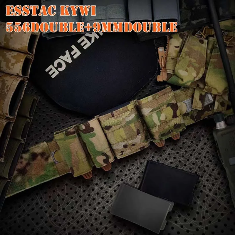 Taktyczna sakiewka myśliwska Esstac Kywi 5.56 i 9mm Molle narzędzie wojskowe torba na zestaw Maclice Clip Airsoft akcesoria