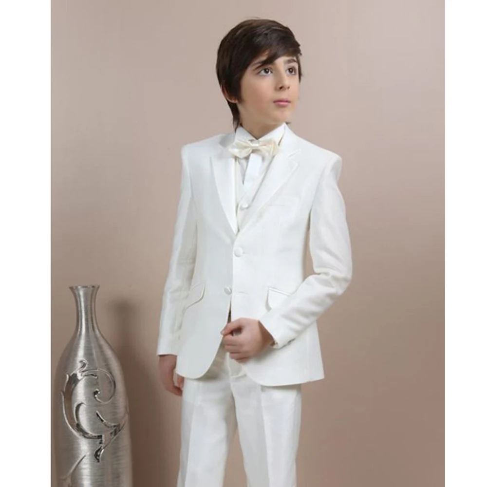 

Elegant Boys Suits 3 Piece Solid Color Formal Wedding Tuxedo Casual Daily Formal Notch Lapel Two Buttons Fashion Kids Clothes