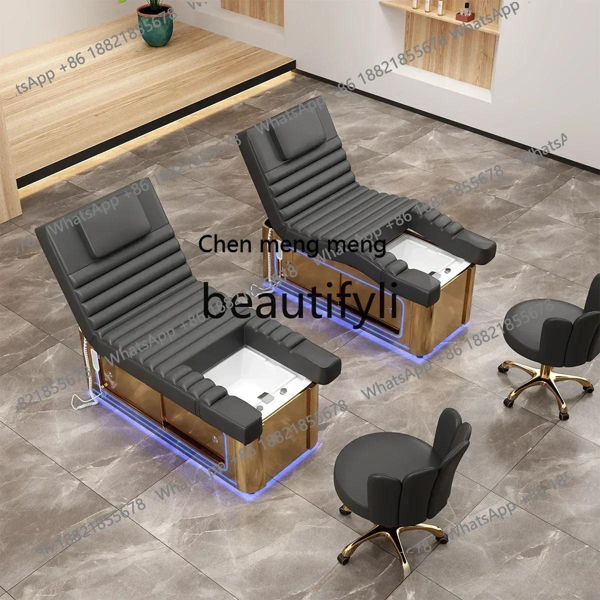 Y سرير التجميل الكهربائي متجر سبا التجميل تدليك القدم تدليك سرير متكامل تدليك رمش مانيكير كرسي القدم