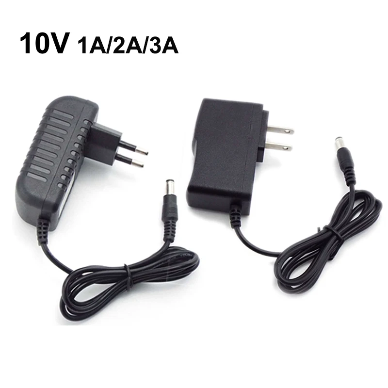 10V volt 1A 2A 3A AC DC Adaptor 1000ma 2000ma 3000ma 5.5mm 2.5mm 2.1mm Universal Power Adapter Supply Charger wall plug eu us