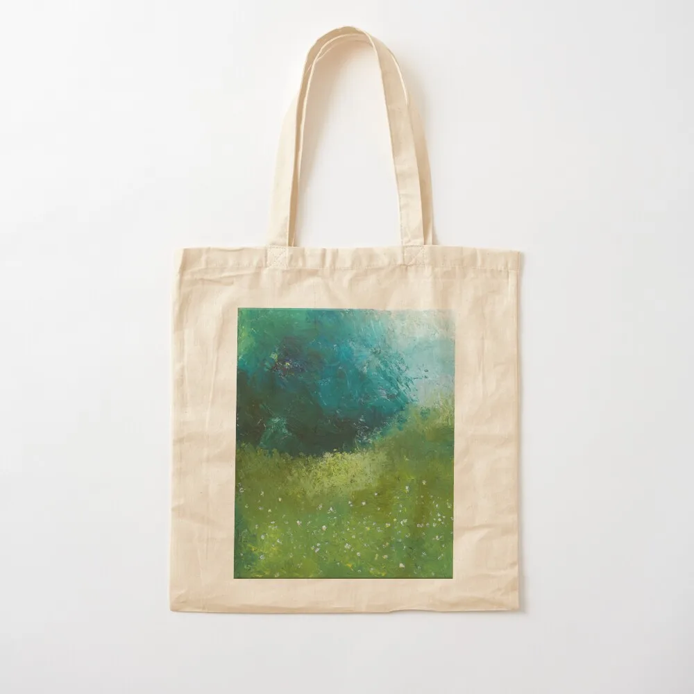 Reverie - Dreamy Hand Painted Flower Meadow Tote Bag shopping cart bags bags for women Women's shopper bag