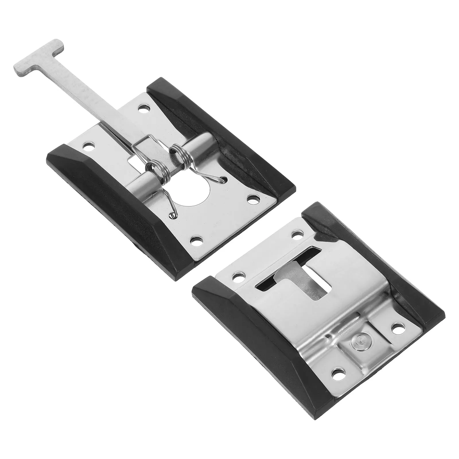 

1Set Heavy Duty Door Hook Lock Stainless Steel Trailer Latch Catch for Refrigerator Cargo Transport Windproof Design