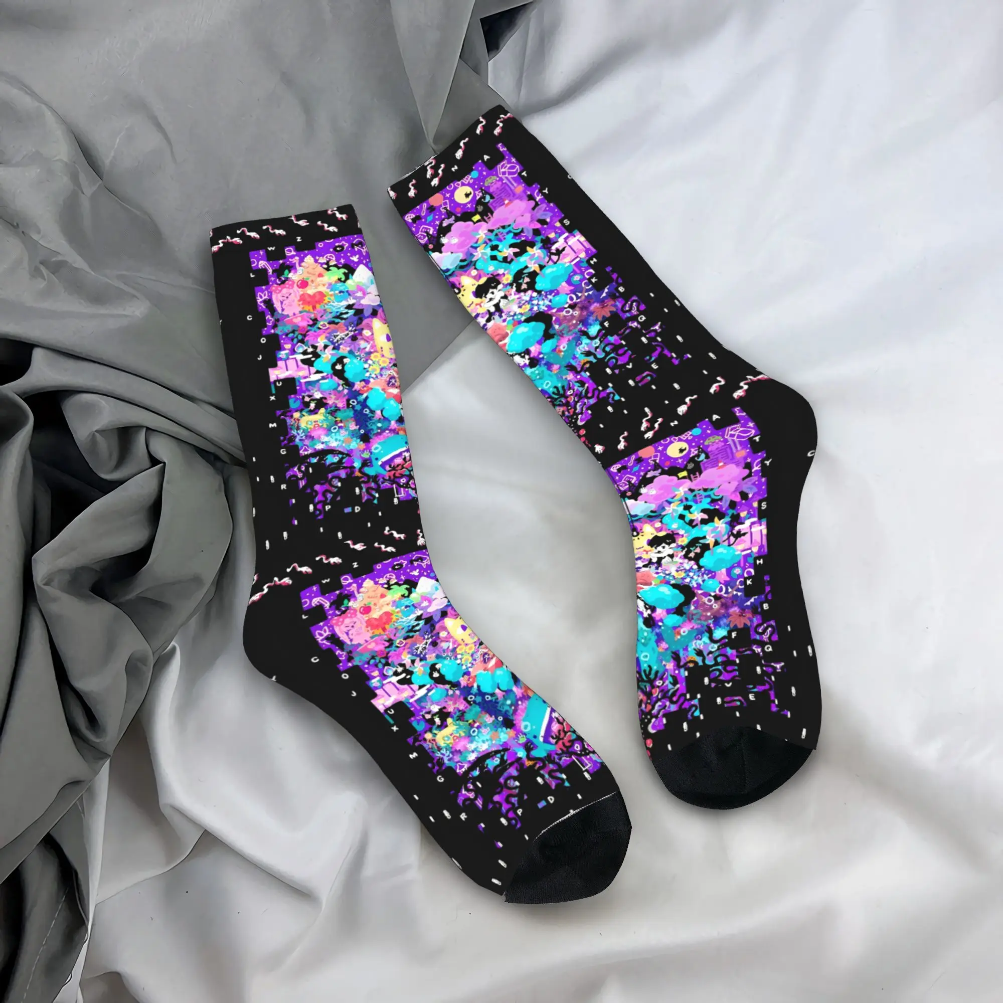 

Носки с изображением аниме Basil Sunny Omori, модные чулки для взрослых и мужчин, теплые мягкие спортивные носки на открытом воздухе, зимние дизайнерские нескользящие носки