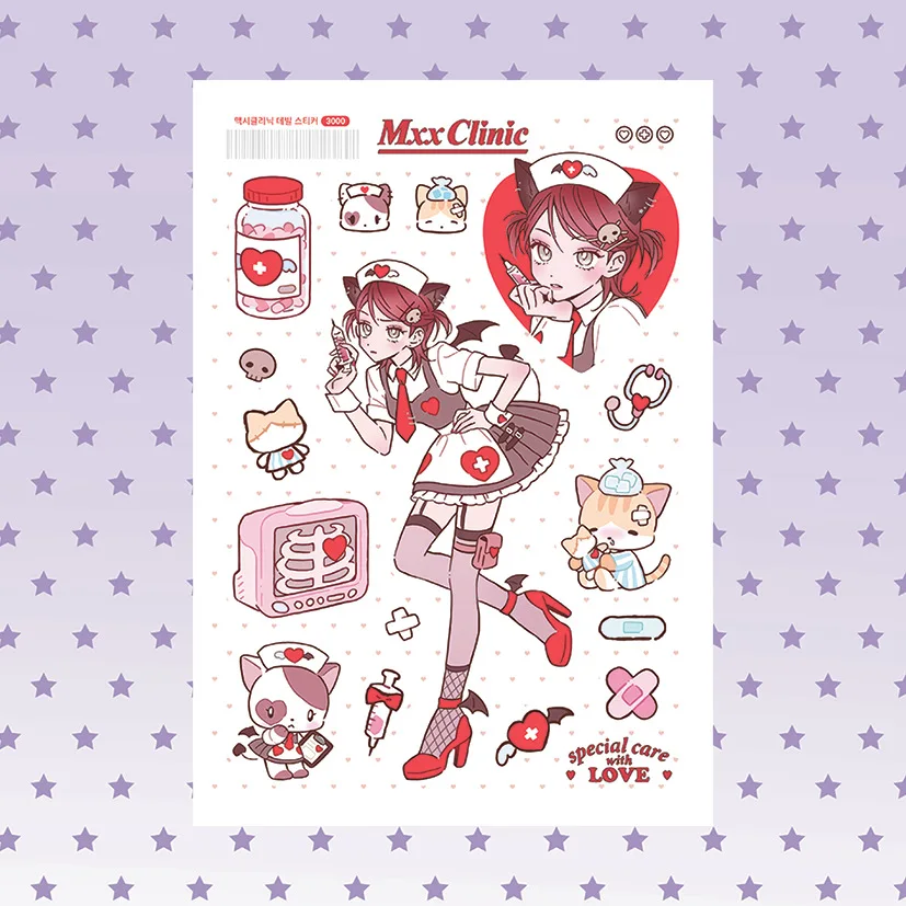 Cute Girl Sweet Cool Stickers Korean Ins Style Gooka Journal DIY Creative Decoration for Craft Creative Supply