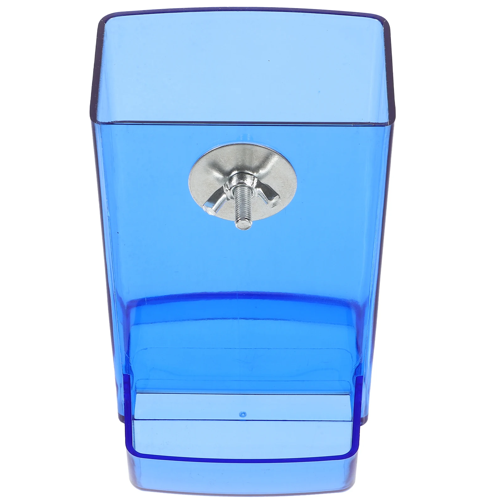 

Automatic Bird Feeder Blue Acrylic Cage Hanging Parrot Feeding Cup Container for Budgies Small Size Moderate Capacity Easy