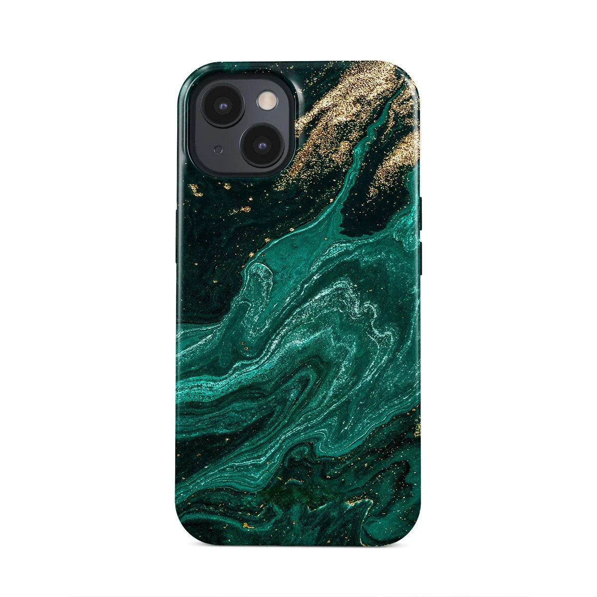 Emerald Pool Marble Pattern Phone Case for iPhone 16 15 14 13 12 11 Pro Max Plus Luxury Magnetic Double-layer Back Cover