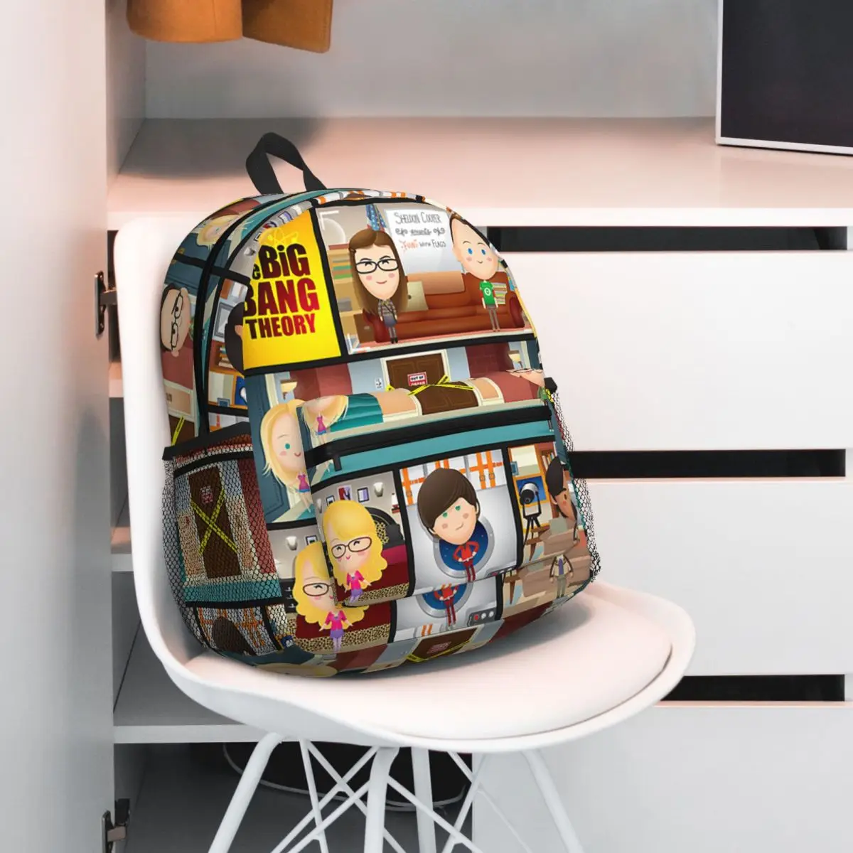 The Big Bang Theory New Cartoon Character Backpack Daypack Large Capacity Boys Girls BookBag School Bag Shoulder Bags Men Women