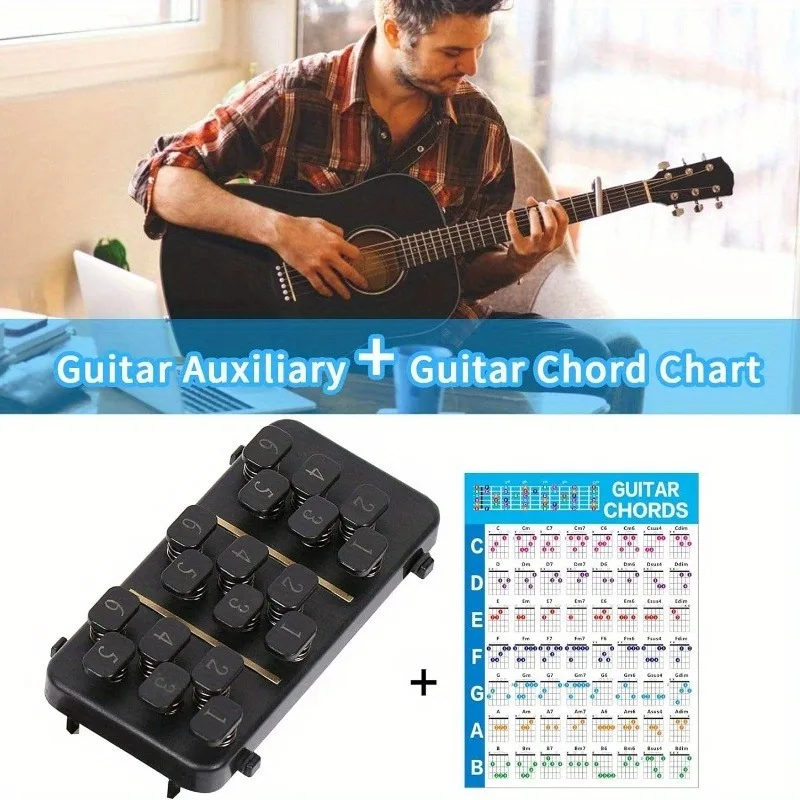 Easy-to-Use Guitar Chord Trainer for 38-41" Folk Guitars - Includes Chart, Enhances Learning & Playing Comfort image 3