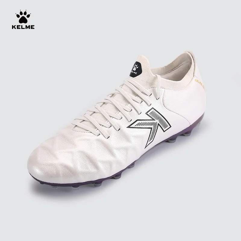 KELME Men Football Boots Mg Short Spikes Turf Football Game Sneaker Luxury Genuine Leather Sneakers Male Soccer Shoes ZX80121058