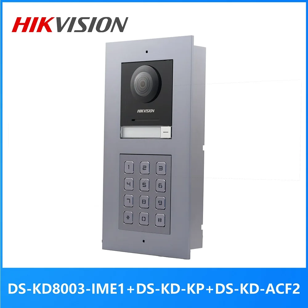 Hikvision Original Doorbell ,DS-KD8003-IME1(B),Multi-language 802.3af POE Villa IP Module Doorbell,Password keypad code unlock