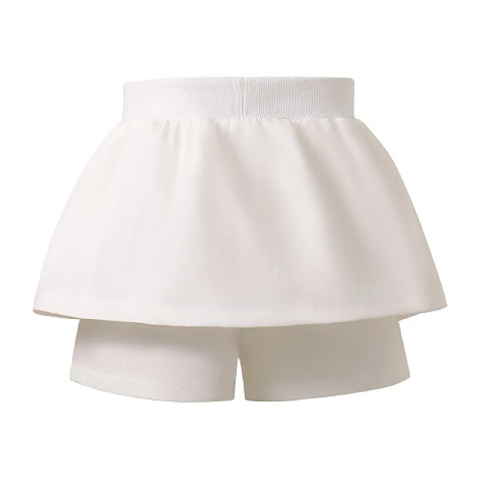Kinder Mädchen Tennis Golf Laufshorts Röcke 2-in-1 Schleifenknoten Elastischer Bund Sportrock mit Eingebauten Shorts zum Tanzen – Detail 5