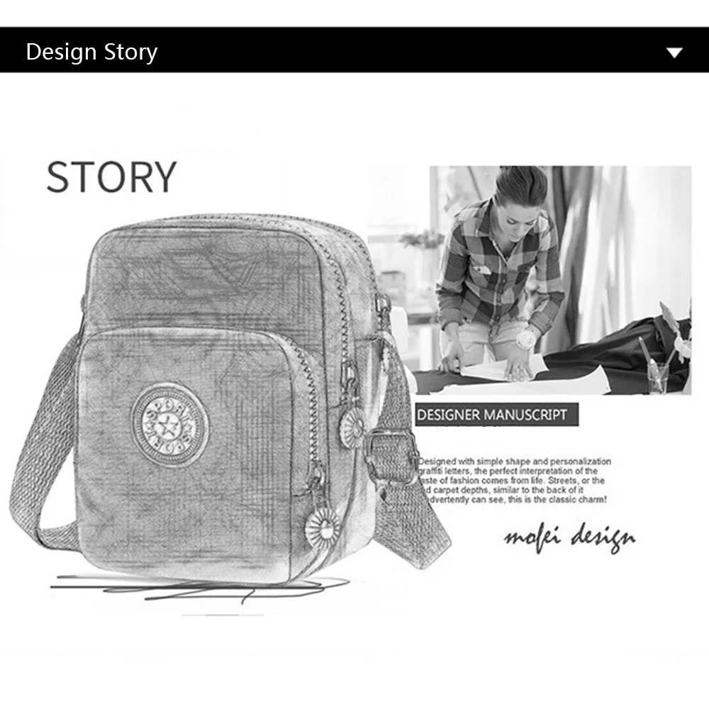 Tote Nylon Crossbody Bags Multifunctional Crossbody Travel Purse Shoulder Bag image 4