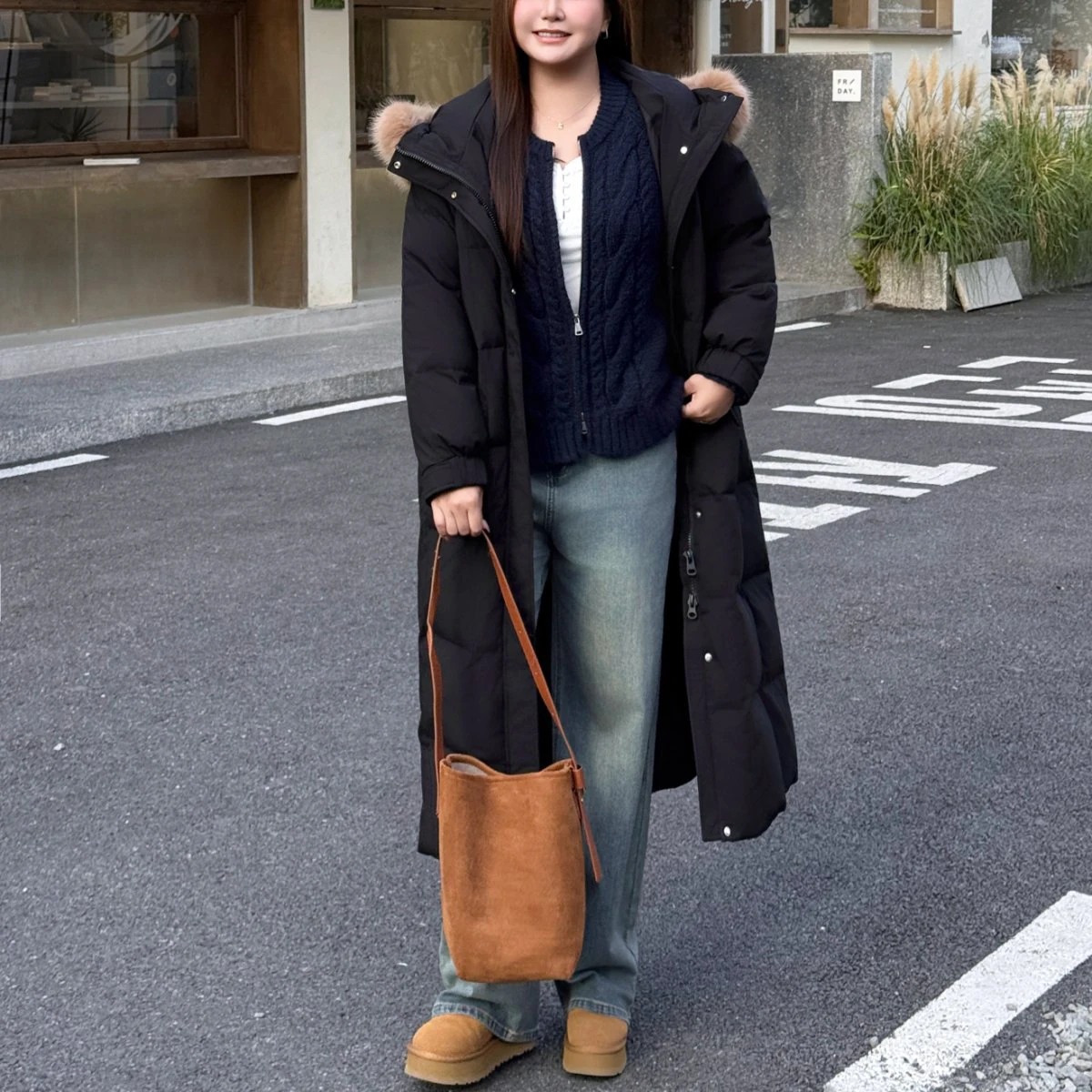 XXXXL موضة حجم كبير النساء 90 الأبيض بطة أسفل معطف قسط التنقل الشتاء سترة طويلة أسفل مع طوق الفراء الكبير 9039 #5