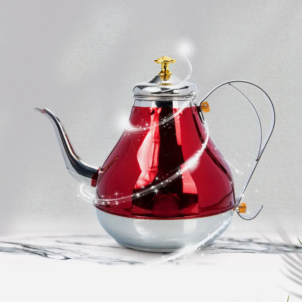

Extra Large Stainless Steel Tea Kettle Anti Scald Handle for Kitchen Camping Hiking Boiling Water Pot Household Heating Teapot