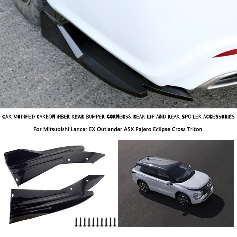 Rear Bumper Lip Diffuser Splitter Canard Protector Front For Mitsubishi Lancer EX Outlander ASX Pajero Eclipse Cross Triton