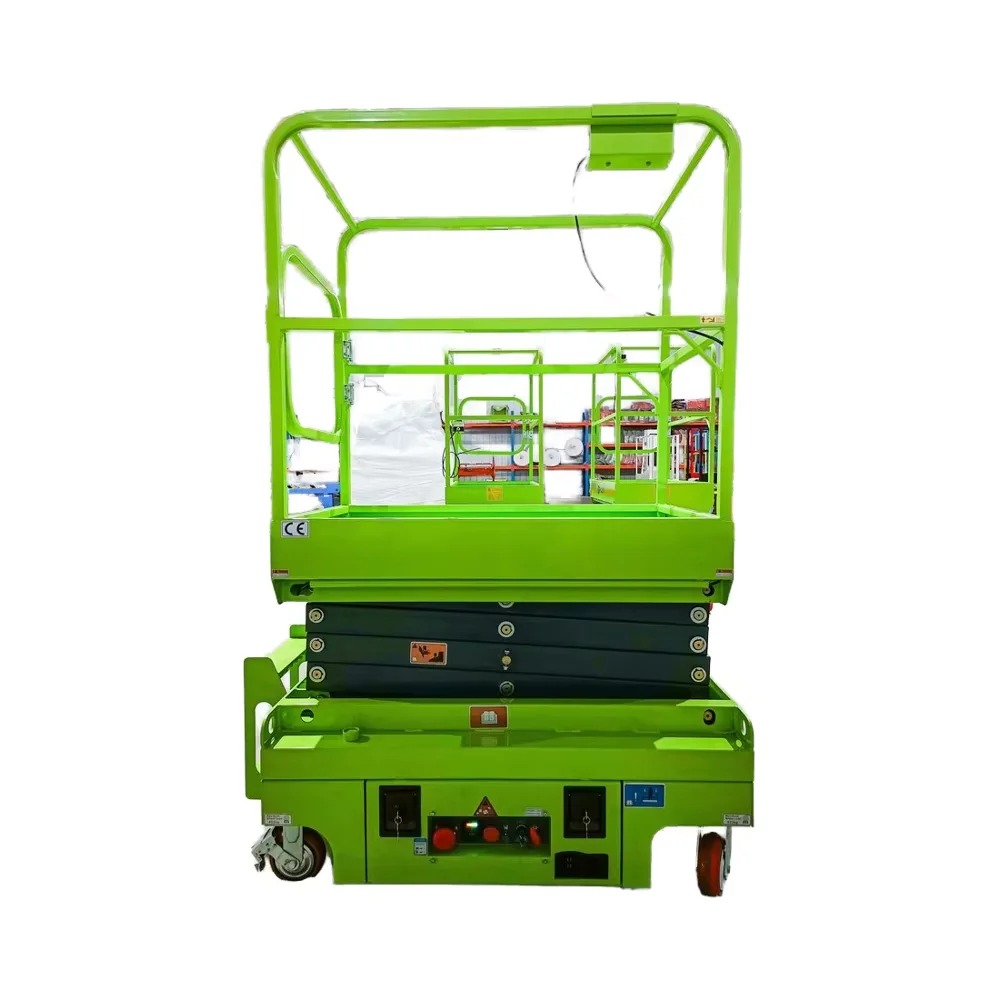 300kg Elevated Work Platform 3m 4m 5m Fully Electric Scissor Lift Work Platforms Motor Engine For Construction