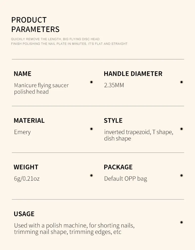 Diamond Nail Grinding Heads for Electric Drills Removable Polish/Cuticle Trim Bits Professional Manicure Pedicure Tool Flat Disk