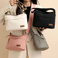 3 Main Pockets High Capacity Shoulder Crossbody Bag for Women Multi-pocket Purse Canvas Handbag Suitable for Mothers Shopping - Image 3