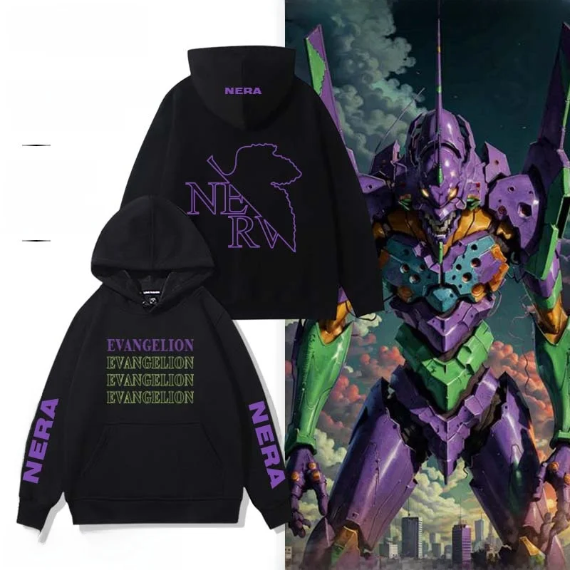 

Оверсайз-толстовка из чистого хлопка из ЭВА, верхняя одежда в стиле аниме на подкладке, молодежная повседневная уличная одежда на весну, осень и зиму